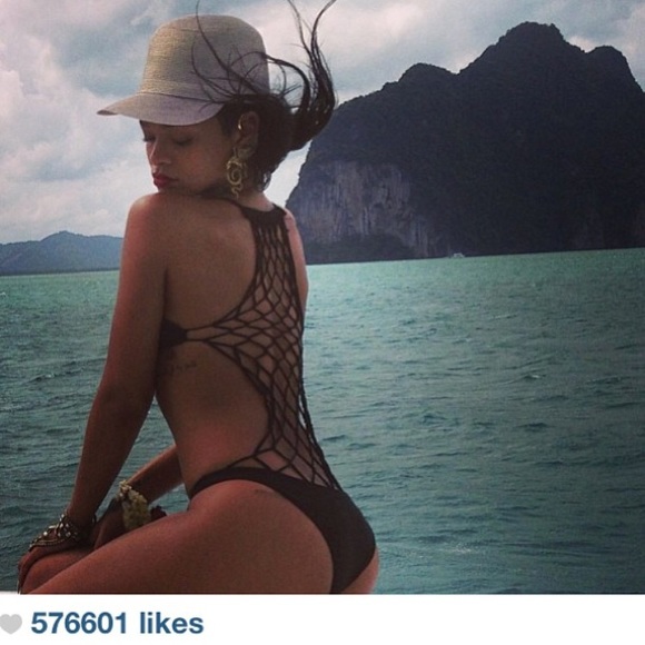 MIKOH Xavier Crochet One Piece Bikini - Blue Small - Picture 5 of 8